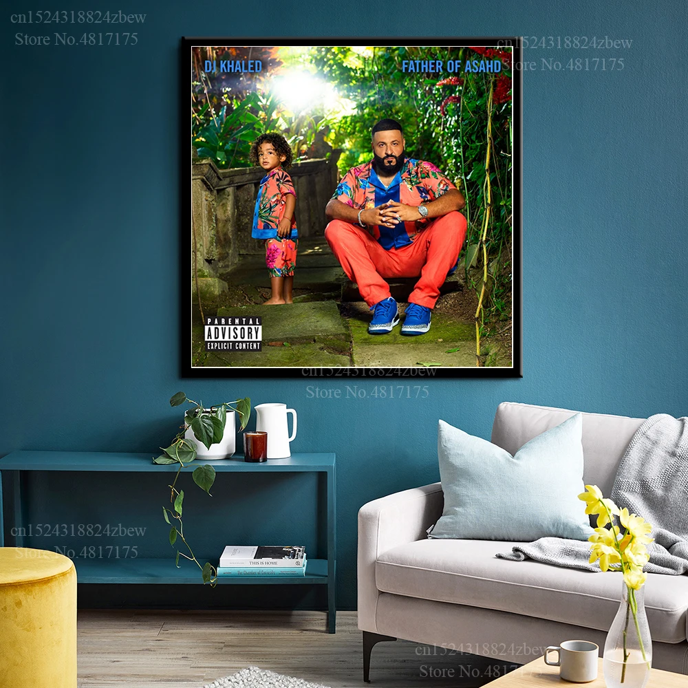 DJ Khaled плакат рэпер певец музыкальный альбом отец Asahd холст картины настенные