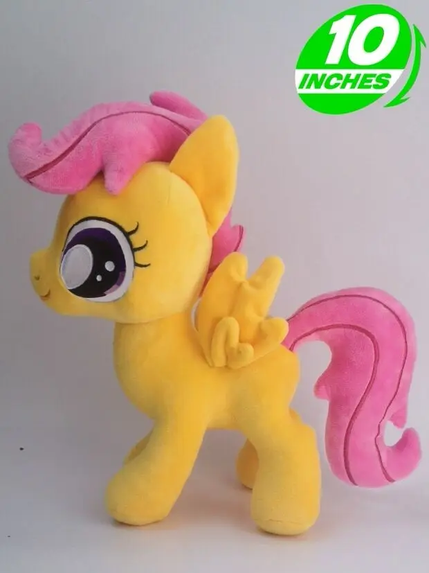 

Единорог Аниме Фигурка Scootaloo плюшевая кукла ПП хлопок мягкие животные лошадь детские игрушки 10 "25 см