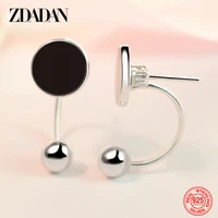 zdadan 925 sterling silver 5mm bead drop earring for women fashion engagement jewelry party gift