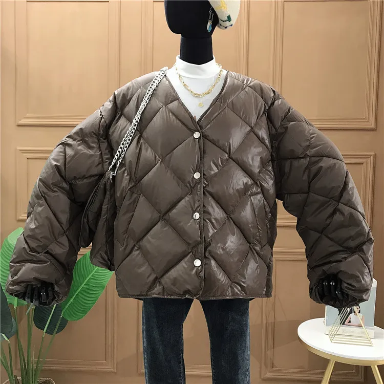 2019 новая хлопковая одежда ромбовидная хлеб сосновая зимняя женская куртка |