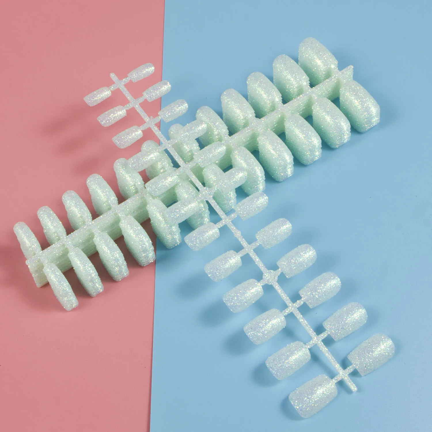 24 шт./компл. квадратные Длинные накладные ногти для девушек законченный пресс