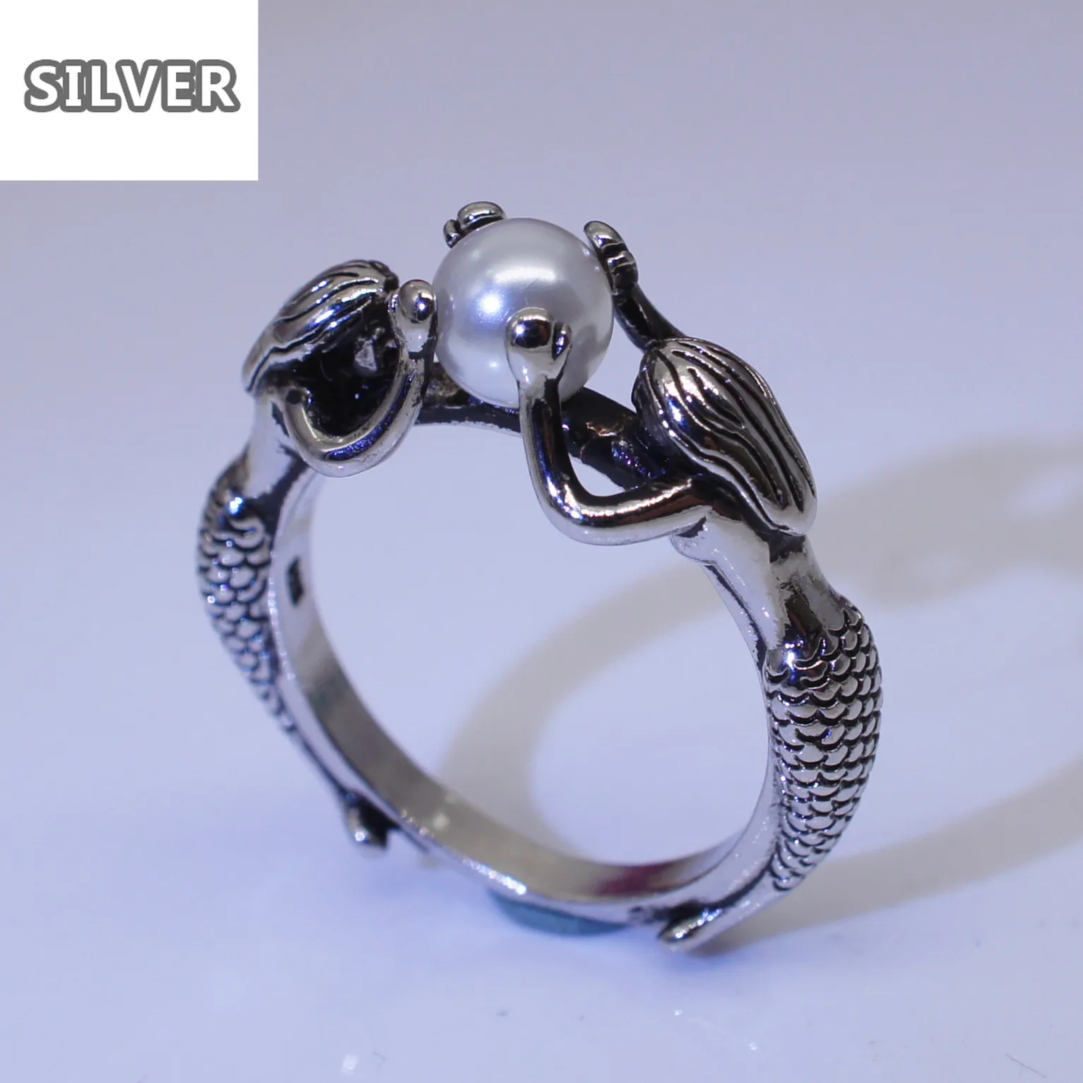 Лучший продавец новое кольцо из чистого белого жемчуга. Европейские и