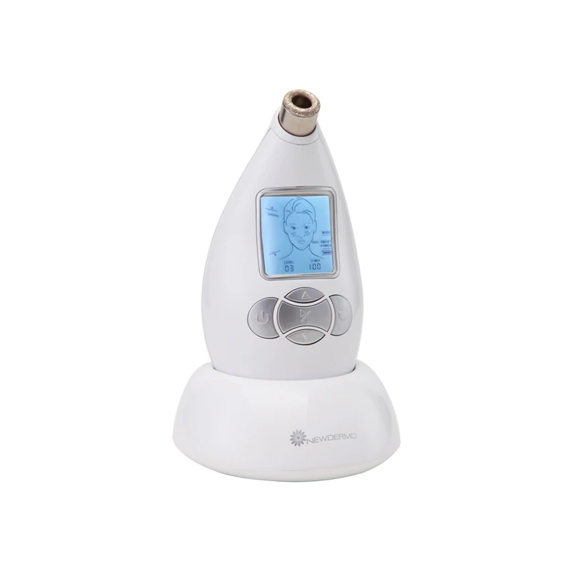 white NEWDERMO Multifunction Diamond dermabrasion machine to clean the skin remove blackheads keratin USB charging beauty machine - Цвет: white