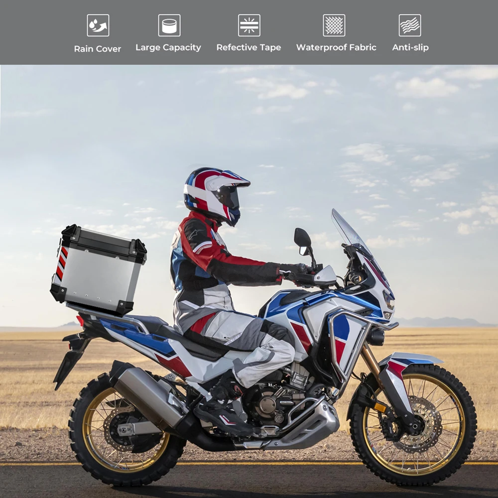 للبيع دراجة نارية الأمتعة خوذة مفتاح قفل حقيبة تخزين الملحقات الخلفية صندوق الأدوات الجذع أداة صندوق مقاوم للماء الألومنيوم باستخدام الحاسب الآل...