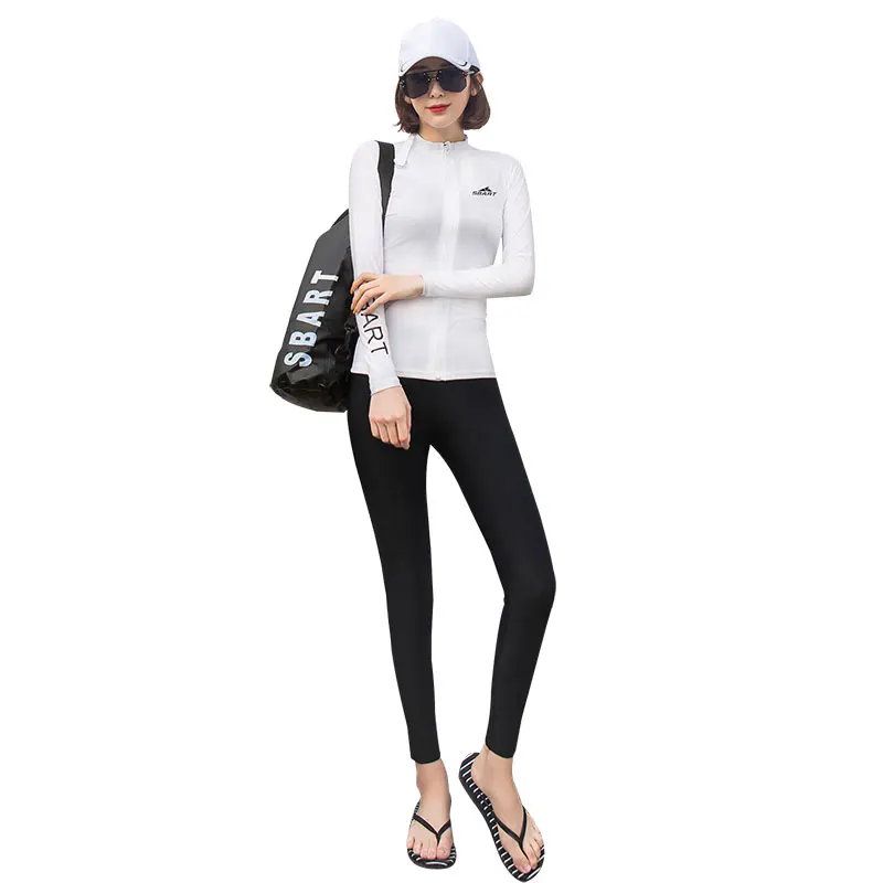 

4pcs/set Diving Skin, Women Youth Thin Wetsuit Rash Guard- Full Body UV Protection Rashguards for Diving Snorkeling Surfing