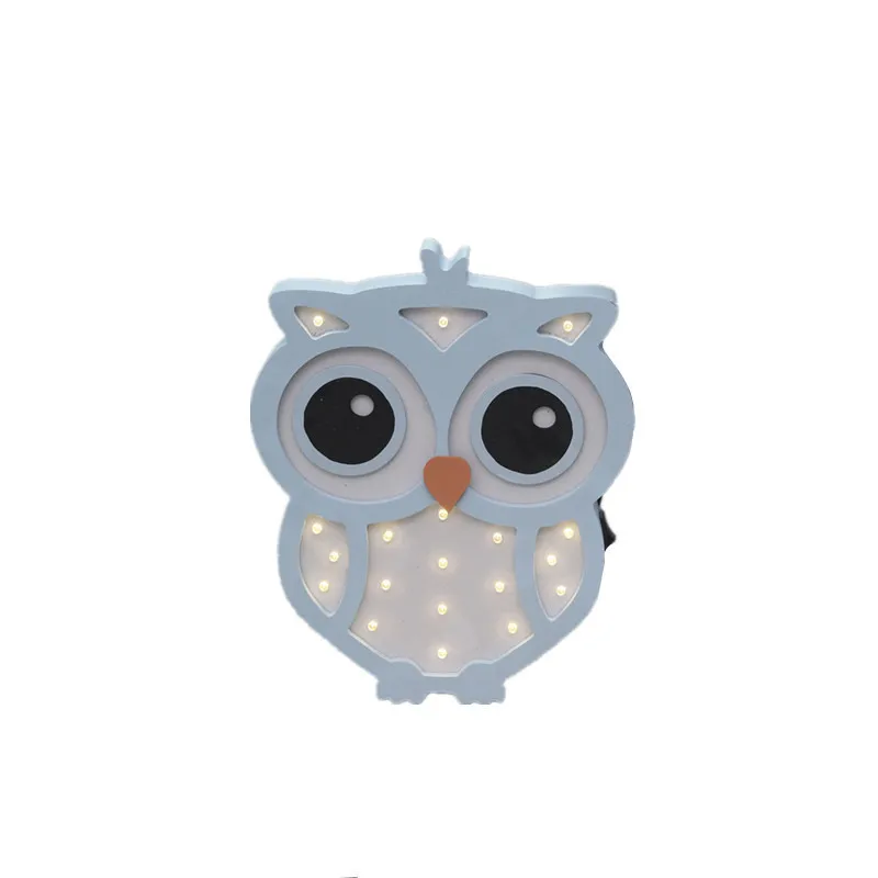 

Girl Heart Cute Owl Night Light Wooden Table Lamp Decoration Children'S Room Bedroom Hanging Lamp room decoration accessories
