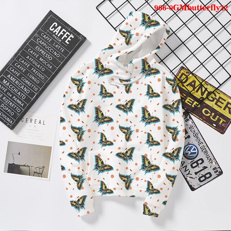 

Butterfly Hoodie Women Casual Sweatshirt Butterfly 3D Print Hip Hop Pullover Oversized Hoodies Tops Winter Clothes Hoodies Women