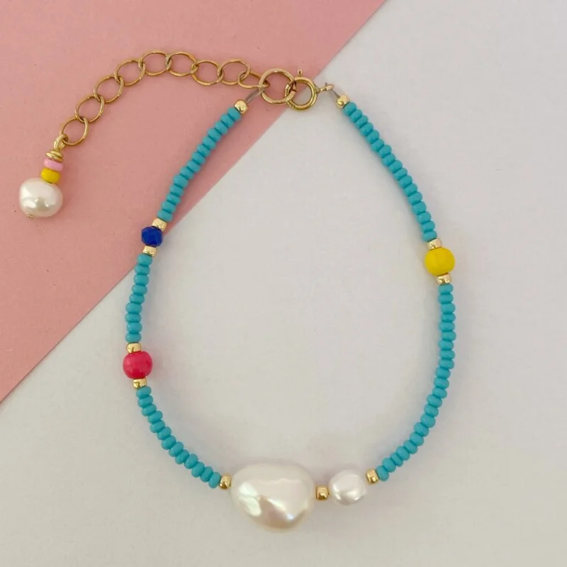 

Summer Boho Colorful Daisy Resin Seeds Beads Necklaces Handmade Collar Clavicle Choker Statement Collares for Women Hot Jewelry