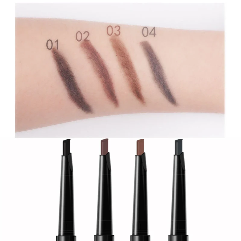MIXDAIR 8093 Eyebrow Enhancer With Stencil Eye Makeup Tools Cosmetics Natural Long Lasting Paint Waterproof Black Pencil | Красота и