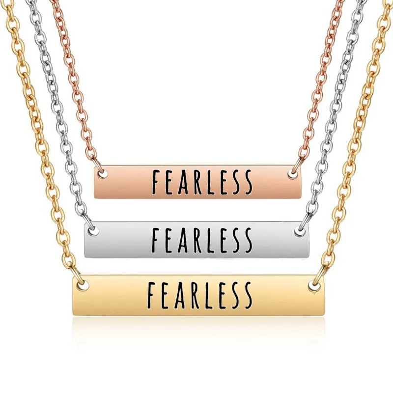 Новые персонализированные ожерелья с безстрашной подвеской буквами и