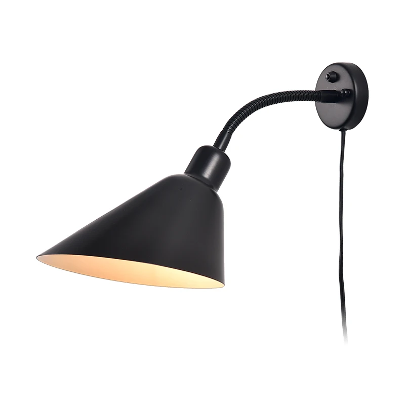 

MODERN WALL LAMP WITH PLUG IRON WALL LAMPS FOR LIVING ROOM BEDROOM STUDY NORDIC HOME LOFT DECOR PLUG IN E27 BEDSIDE WALL LIGHT