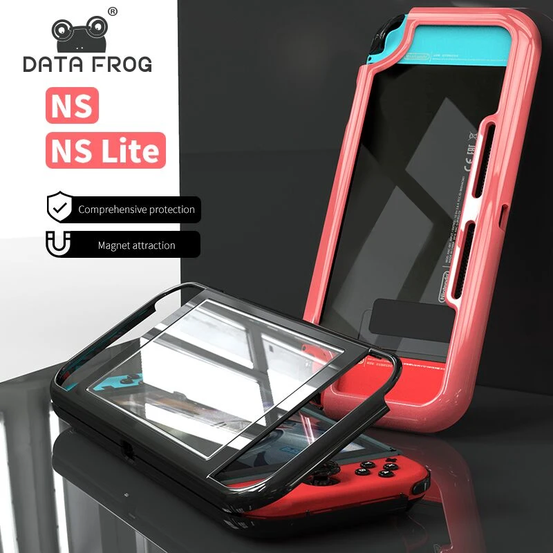 DATA FROG Protective Hard Housing Shell For Nintendo Switch Flip Magnetic Cases With Screen Protection For NS Lite Accessories