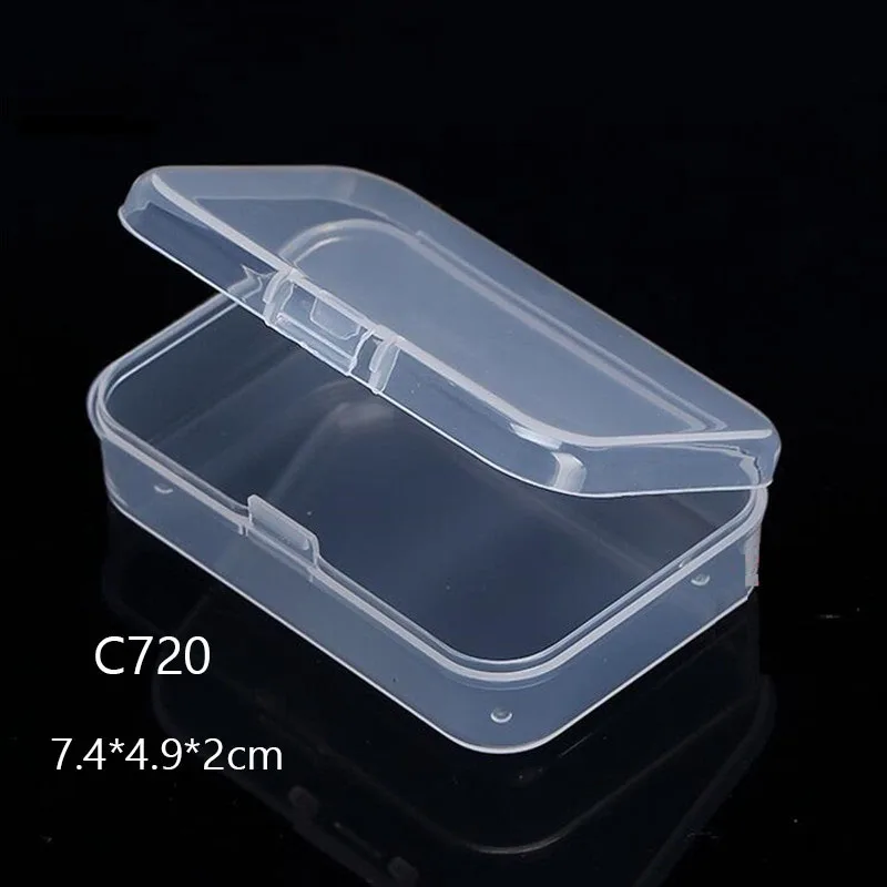 Маленькая прозрачная пластиковая коробка для хранения коллекций продуктов