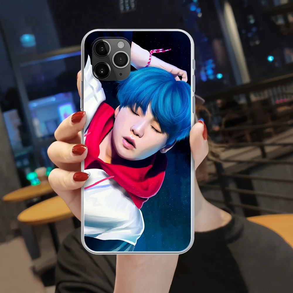

KPOP Agust D suga Phone Case cover For iphone 4 4S 5 5C 5S 6 6S PLUS 7 8 X XR XS 11 PRO SE 2020 MAX transparent Etui trend