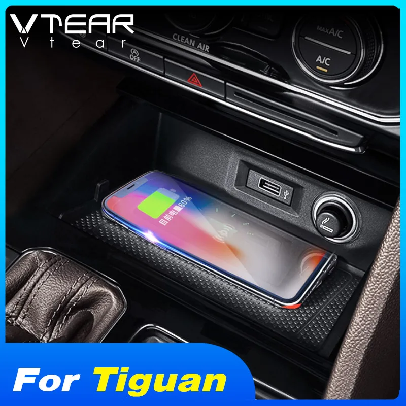 Vtear для Фольксваген Tiguan тигуан аксессуары 2020 2019 автомобиля QI Беспроводное