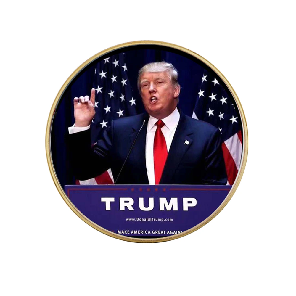 Золотая монета Американский 45-й президент Дональд монеты с изображением Трампа