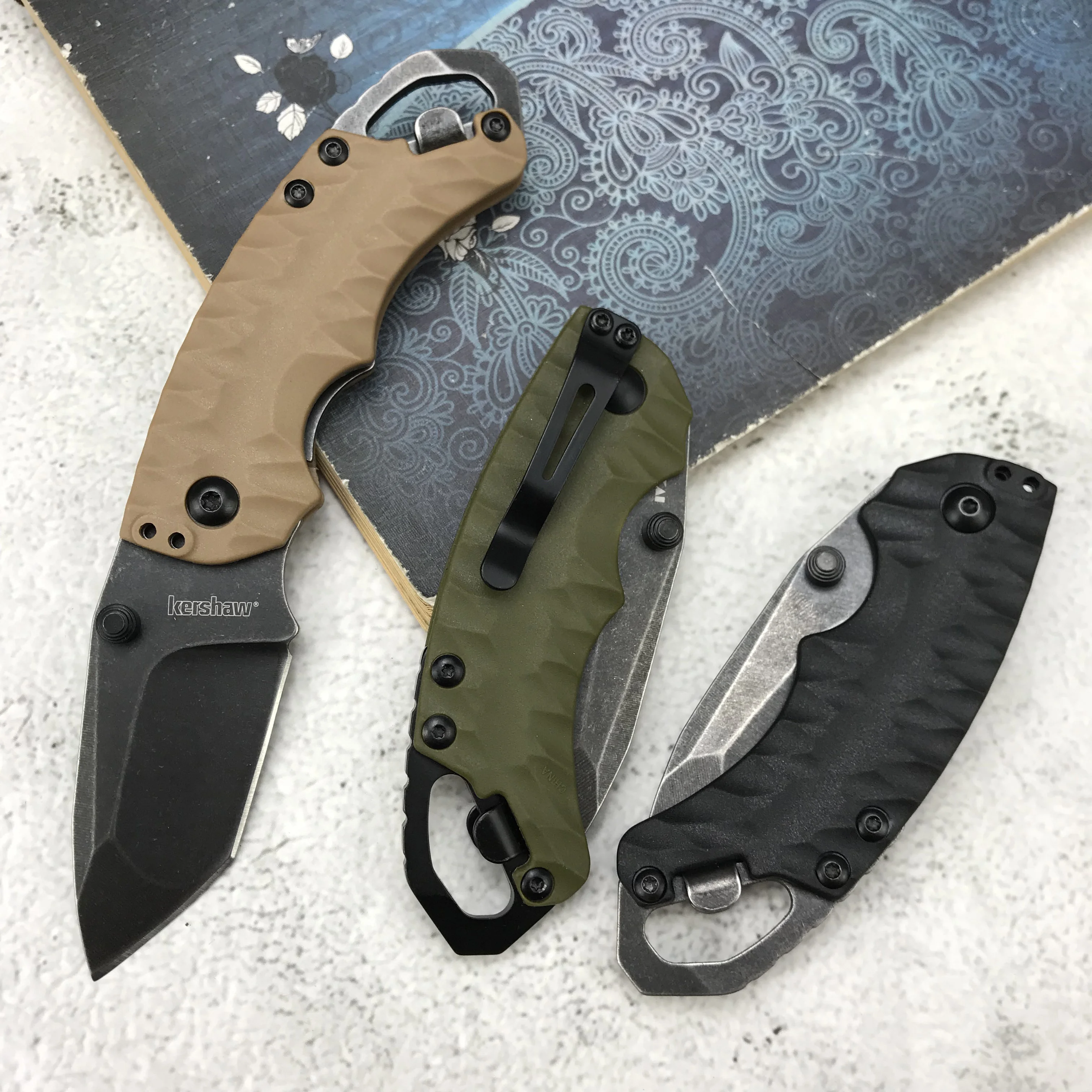Многофункциональный складной нож kershow 8750 Shuffle II 2 25 дюйма обычное лезвие Blackwash GFN