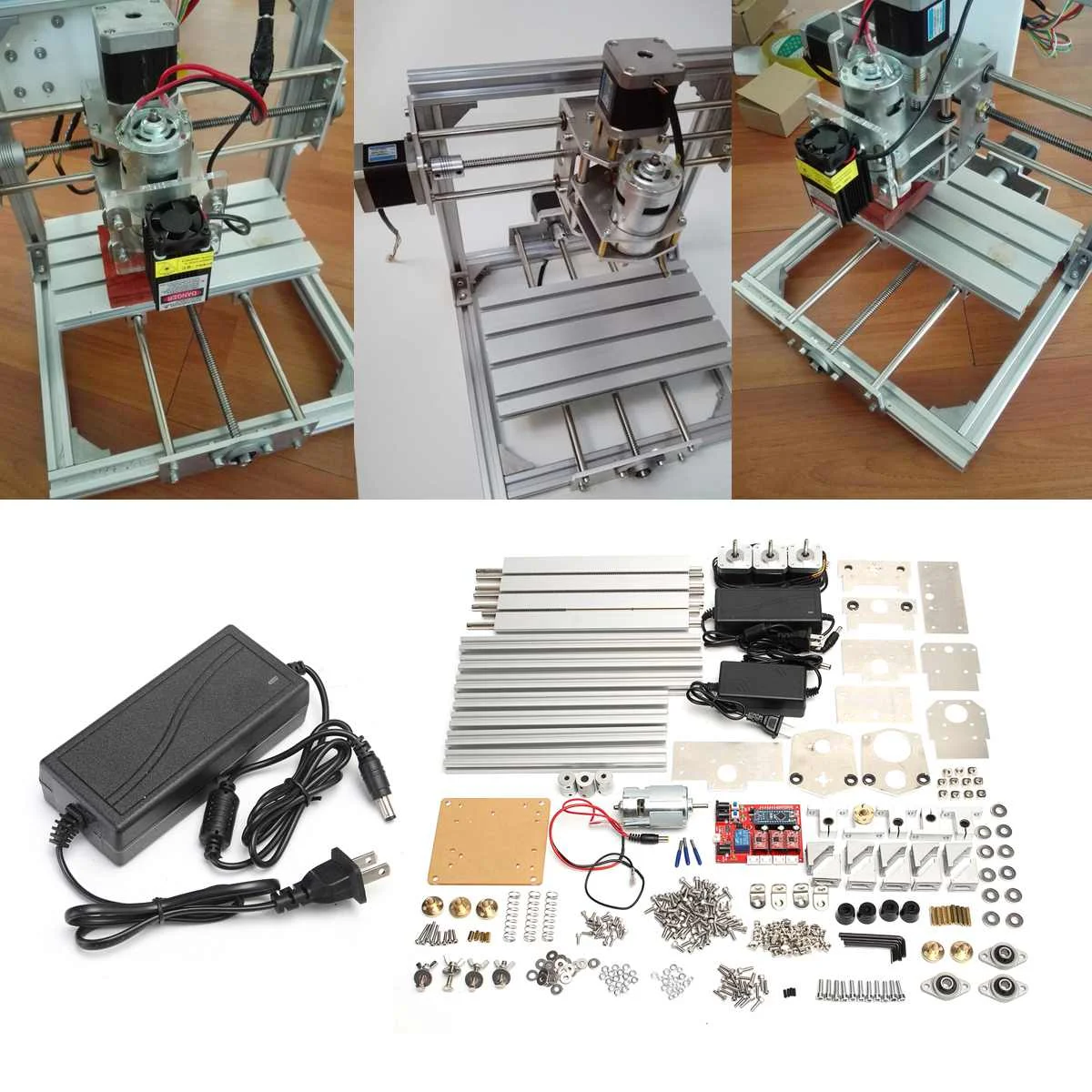 

2020New CNC 3 Axis 2020 Router DIY Wood Engraving Carving PCB Milling Machine DIY GRBL Wood Router Laser Engraving