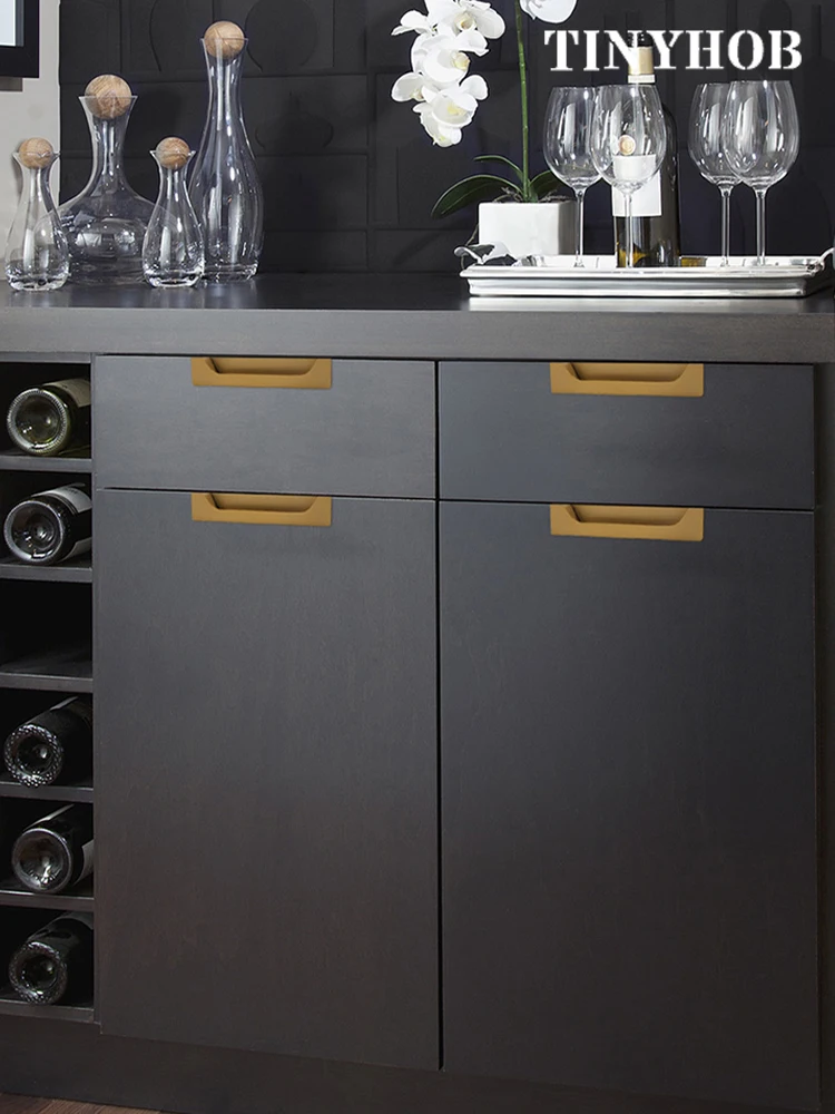 Скрытая ручка шкафа черная серая длина 400 мм/15 74 дюйма скрытый встроенный ящик