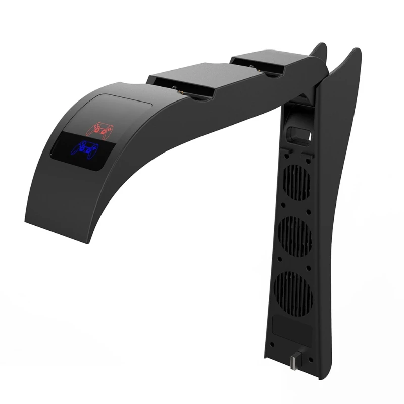 

Dualsense док-станция совместима с беспроводным контроллером PS5, двойное зарядное устройство с охлаждающим вентилятором, зарядка через USB