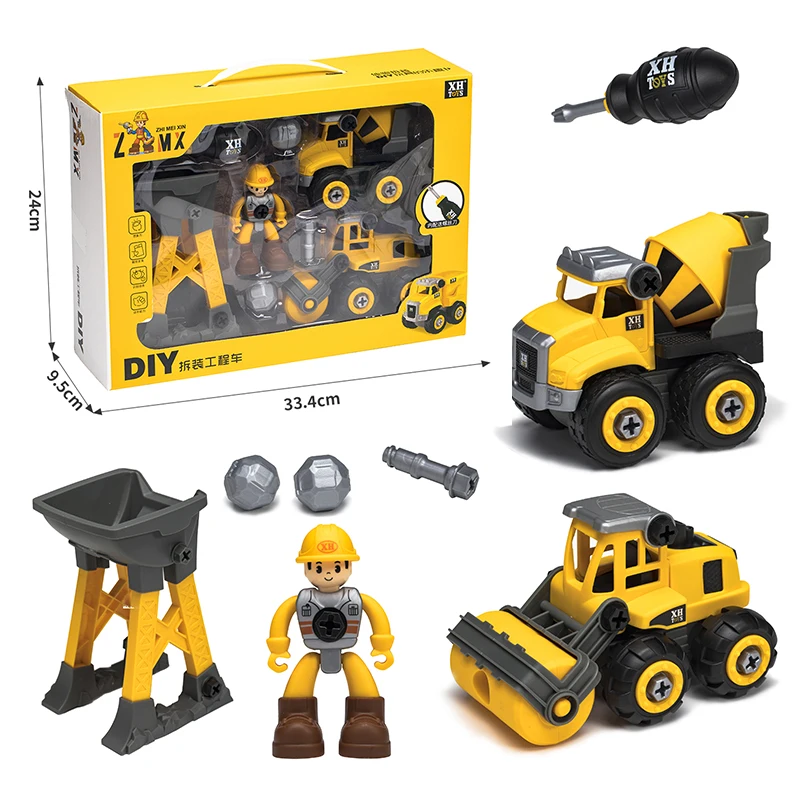 Инженерный автомобиль сборка игрушек инженерный грузовик экскаватор бульдозер