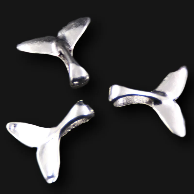 

20pcs Antique Sliver Whale tail fishtail Charm Necklace Bangle Pendant DIY Charms Jewelry Crafts Findings 14*14mm A418