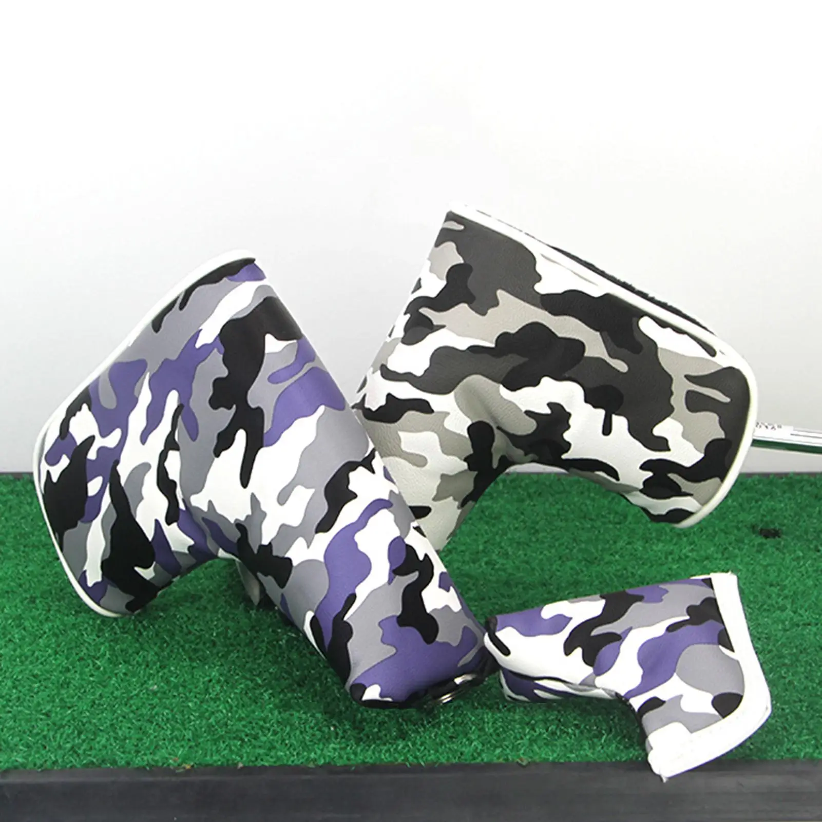 

1PC Golfer Putter Headcover Faux Leather Golf Club Head Protective Cover with Magnetic Closure Beginner Teenager Goft Equipment