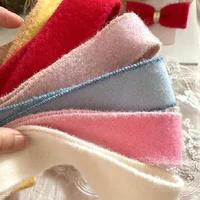 4cm polyester woven woolen ribbon layering fabric trim handmade hairpin bowknot clothing tie collar accessories sewing material