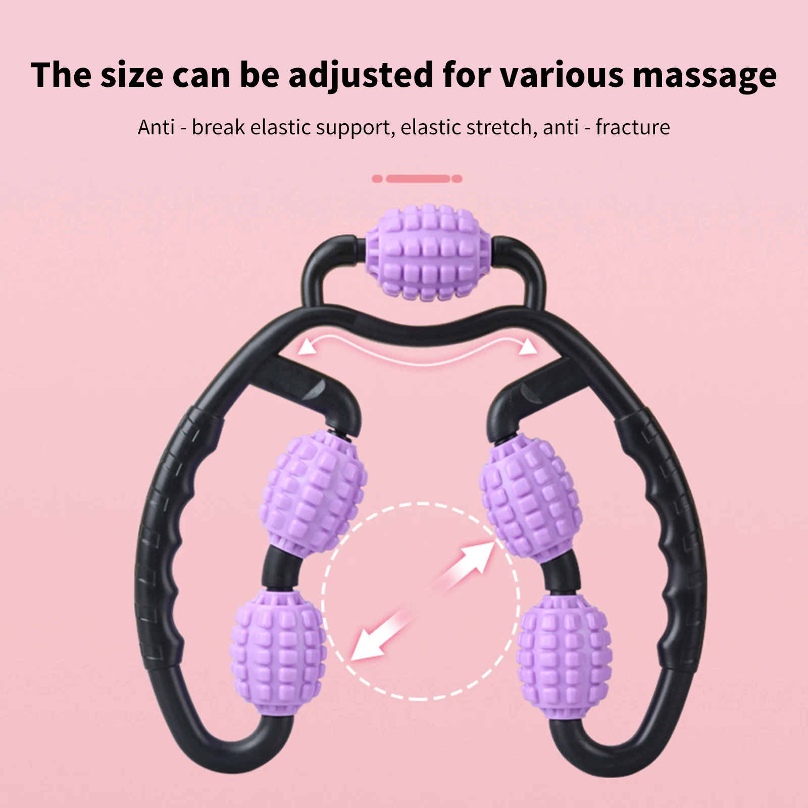 

Five-Wheel Rolling Yoga Column Thin Leg Fitness Foam Shaft Body Massager Yoga Ring Leg Clamp Beauty Leg Slimming Muscle Relaxer