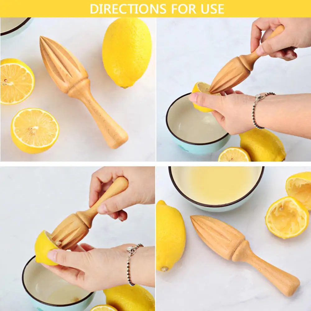 Wooden Fruit Juicer Orange Lemon Citrus Reamer Squeezer DIY Hand Tool | Дом и сад