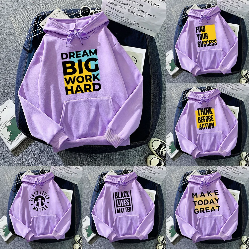 

Sweatshirts Personality Pattern Korean Female Hooded Pullovers 2021 Polyester Thicken Warm Hoodie Men's Women's Trend Streetwear