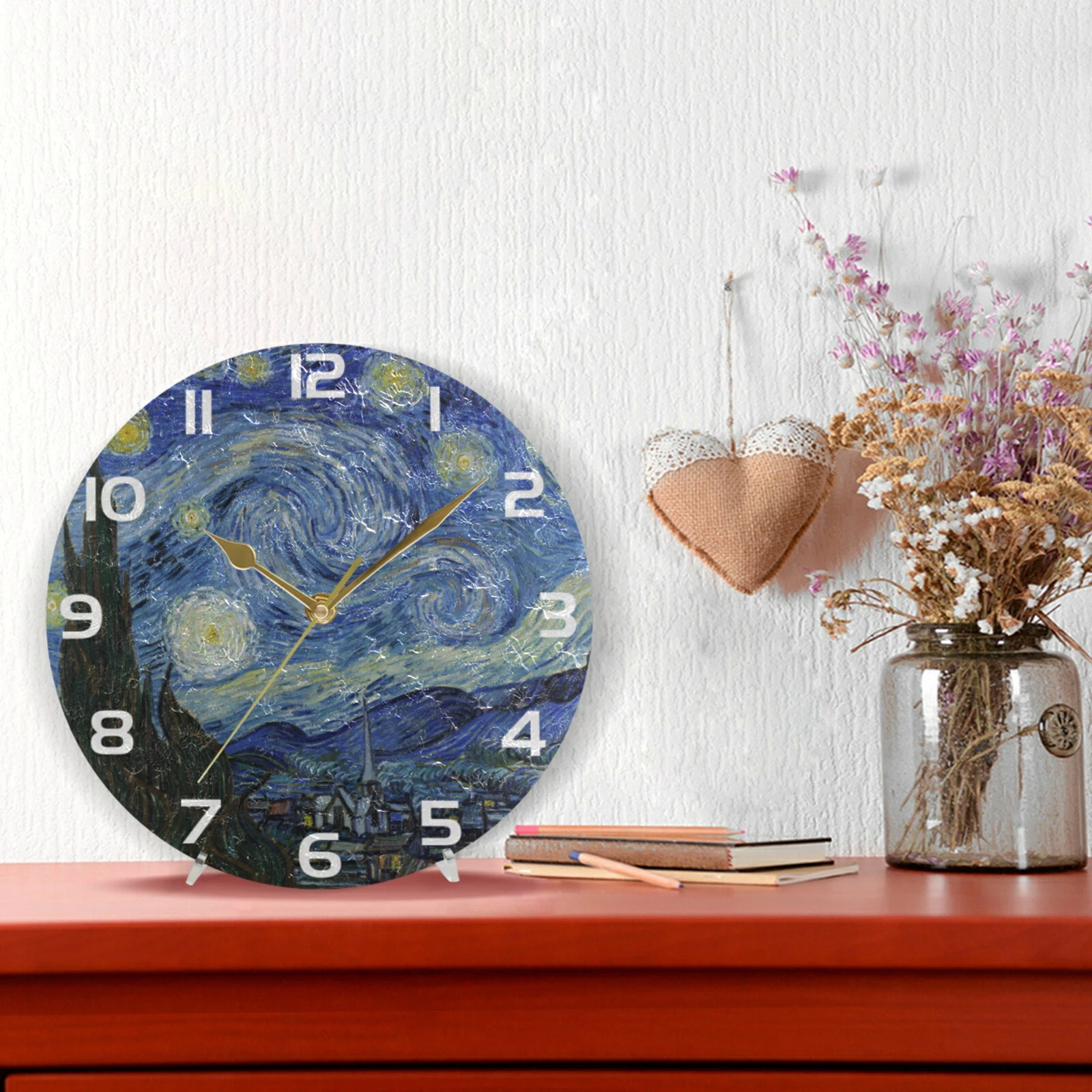Настенные часы с современным художественным рисунком Ван Гога масляная живопись