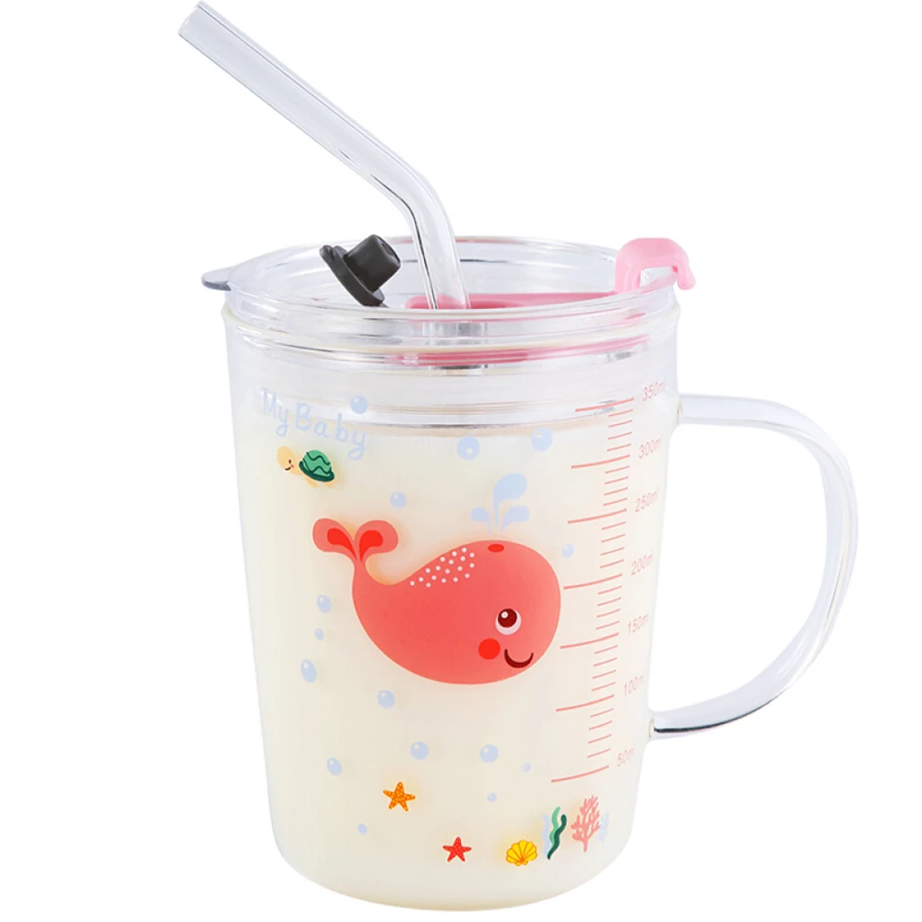 

Glass Cup Measuring Cup Milk Cup With Scale Cup Children Juice Breakfast Cup Mug