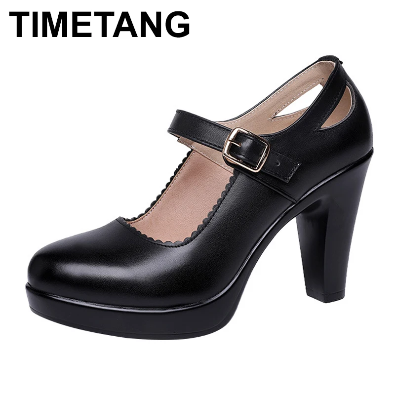 TIMETANGFashion Botas Feminina/Новые Фирменные женские туфли на высоком каблуке туфли-лодочки