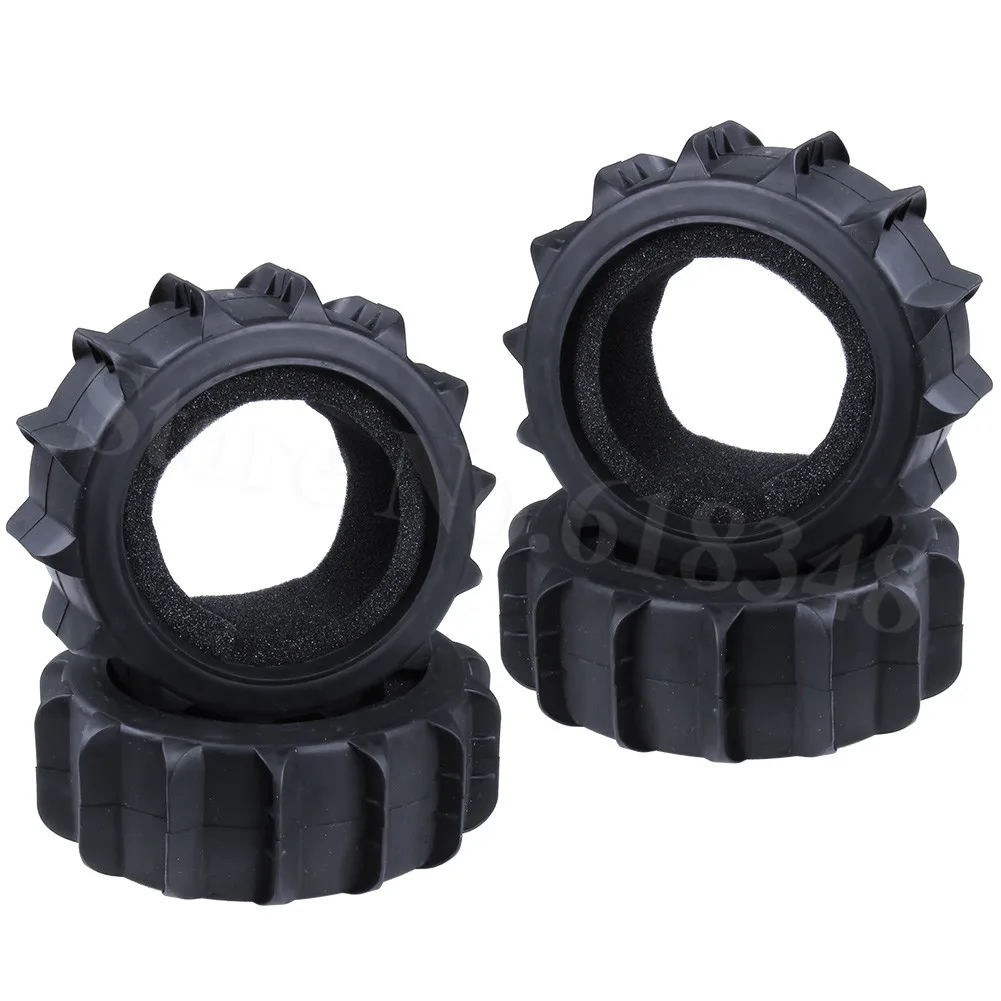 4 шт. RC 1/8 Багги снег песок весло шины с поролоновыми вставками OD: 125 мм ID: 80 ширина: 43