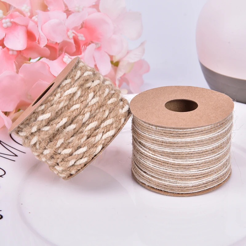 10 м/рулон Винтаж деревенский Свадебная вечеринка джутовая Мешковина кружева