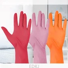 Одноразовые нитриловые перчатки, индустриальные перчатки для уборки дома, 50  100 шт., красные, розовые, оранжевые, фиолетовые