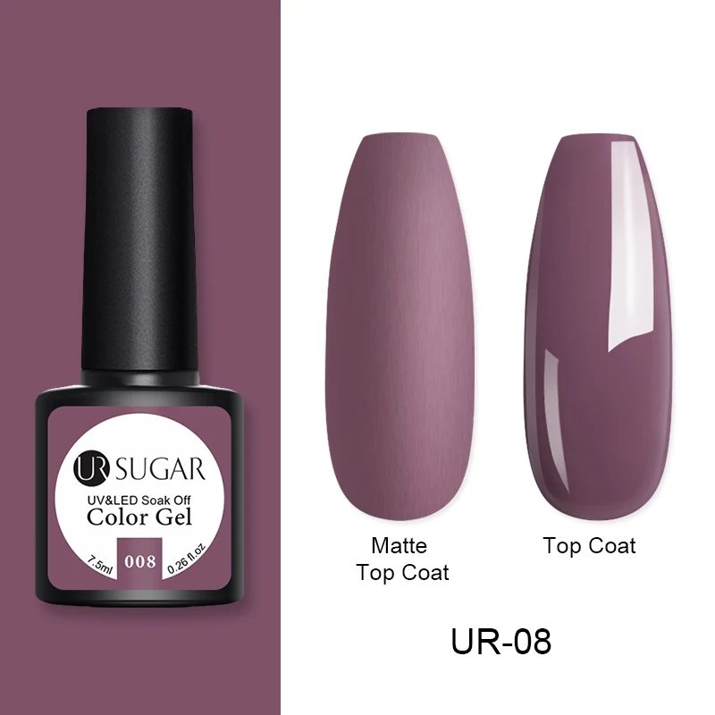 008 Ur Sugar 7,5 мл матовый термальный Гель-лак матовый эффект Температура Изменение цвета замочить от УФ-Гель-лак для маникюра гель-арт для ногтей - Цвет: 008