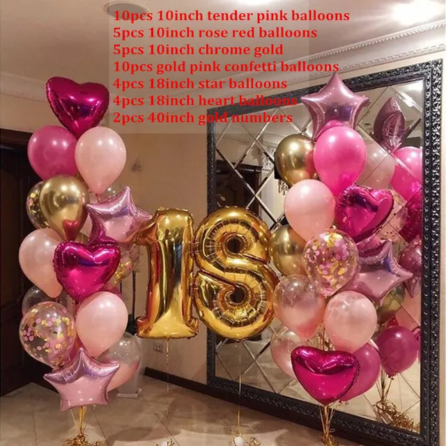 1 комплект 18 лет для мальчиков и девочек украшение дня рождения 30 дюймов