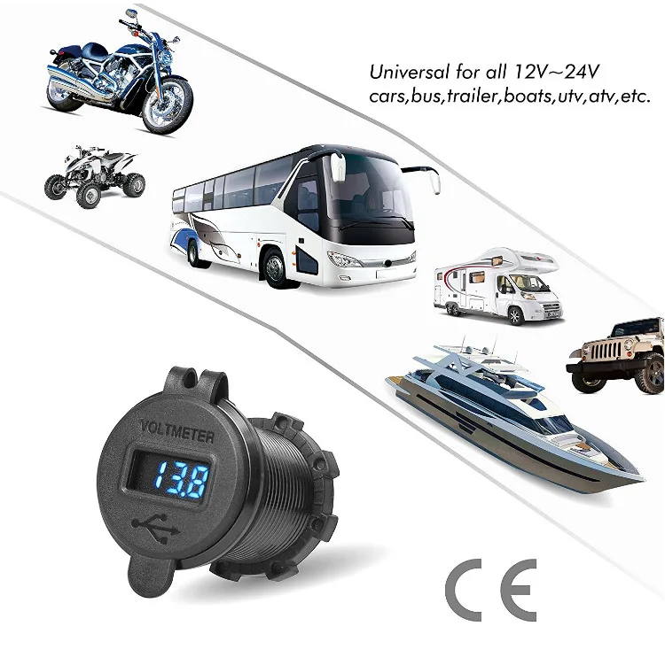 Зарядное устройство QC 3 0 Dual USB водонепроницаемое морское 18 Вт и (36 Вт) с