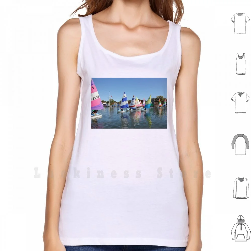 

Sailing School Tank Tops Vest Sleeveless Boats Boat Sailboat Sailboats Sail Sailing Sailing School School Water River Color