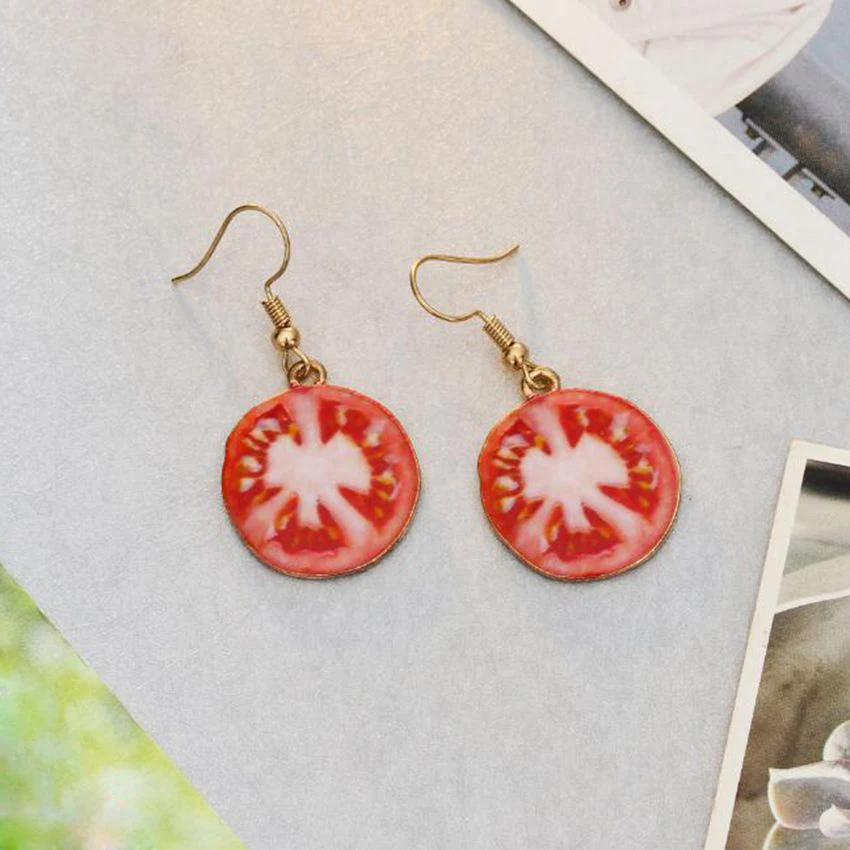 

DiLiCa Tendy Women's Fruit Statement Drop Earrings Dangle Jewelry Female Fashion Earrings Boucles d'oreilles