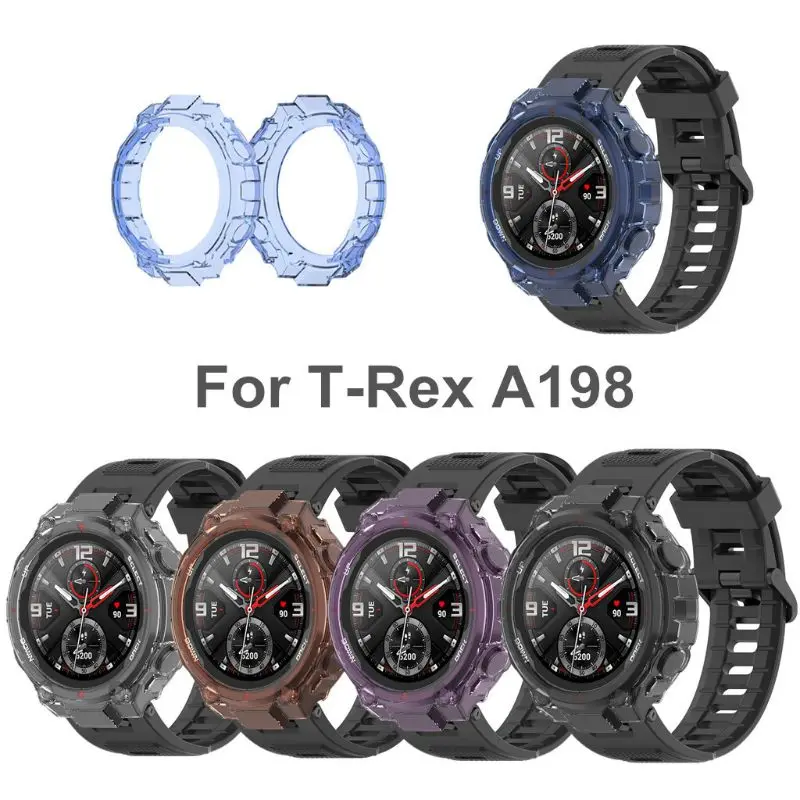 

Watch Case For Hua mi A mazfit T-REX Soft TPU Protective Cover Shell Bumper Frame Protector Bracelet Accessories