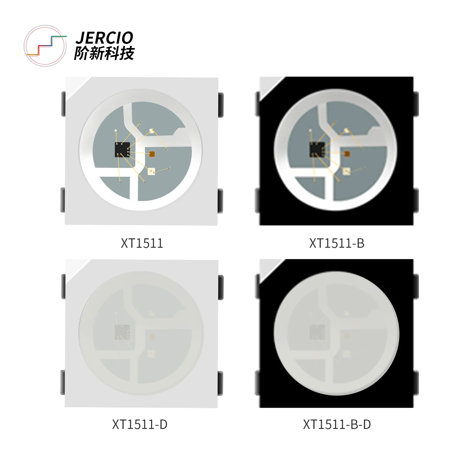 Jercio 10 ~ 1000 шт. XT1511 RGB (аналог с WS2812b или SK6812) 5050 DC 5V белый/черный уход за кожей лица