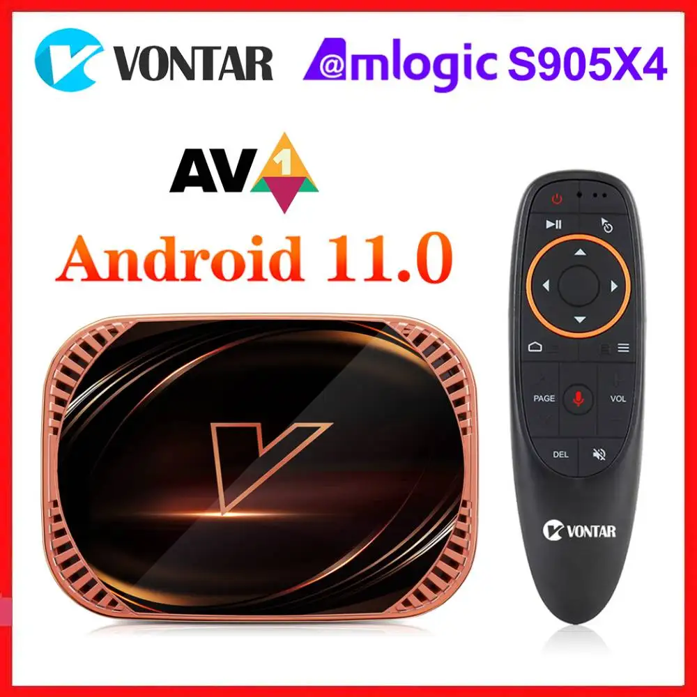 

VONTAR X4 Android 11.0 TV Box Amlogic S905X4 4GB 128GB 1000M Dual Wifi 4K 60fps AV1 Google Player Youtube Media Player 32GB 64GB