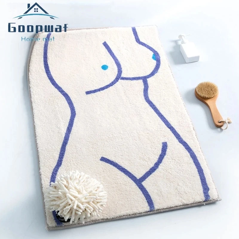 Multi-size European-style Creative Abstract Non-slip Water-absorbing Floor Mat Fun Bathroom Door Machine Washable Foot | Дом и сад