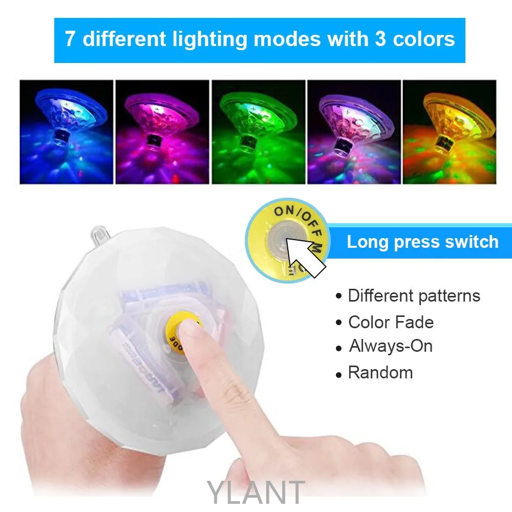Плавающий подводный RGB светильник YLANT погружной светодиодный для дискотеки и