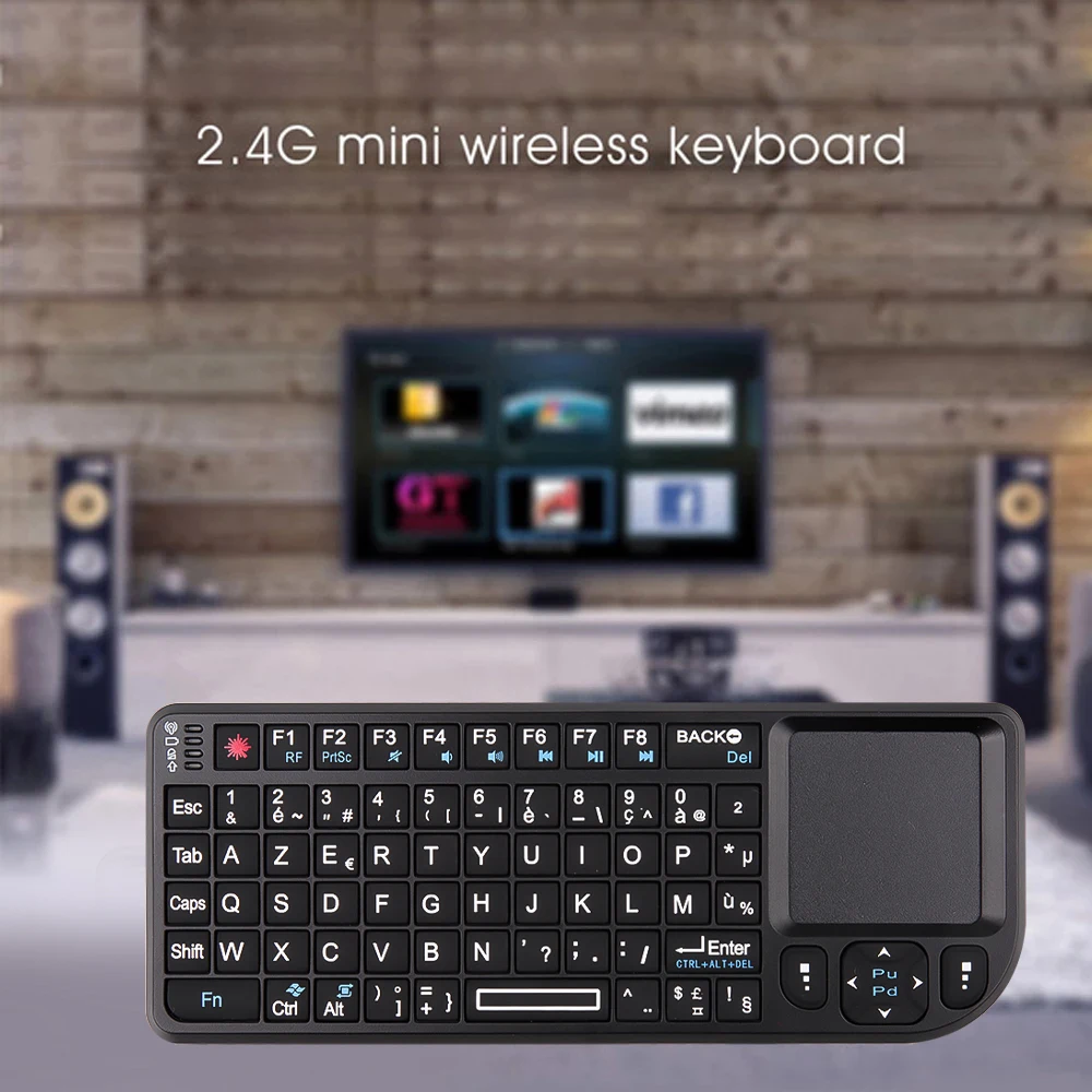 Kebidumei профессиональная мини X1 ручная 2 4G RF клавиатура Qwerty с тачпадом мышь для