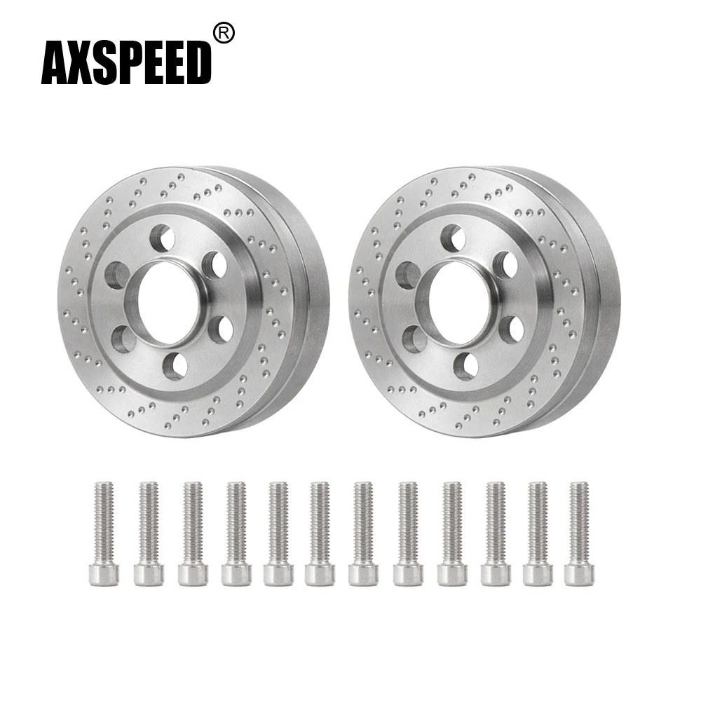 

AXSPEED Silver Stainless Steel Internal Counterweight for Axial SCX10 TRX-4 Wraith 90018 1/10 RC Crawler Car 1.9inch Wheel Rims