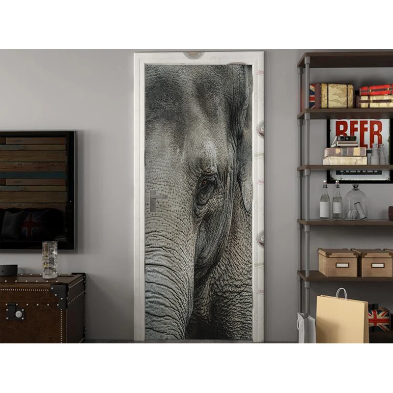 3D печать южноафриканского слона водостойкая наклейка на всю дверь креативная s